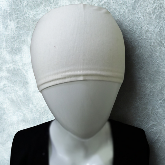 Off-White Cotton Hijab Cap