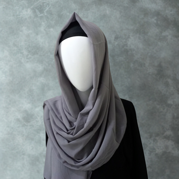 Soft Grey China Chiffon Georgette Scarf