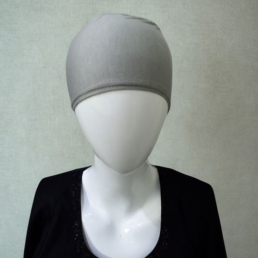 Grey Cotton Hijab Cap
