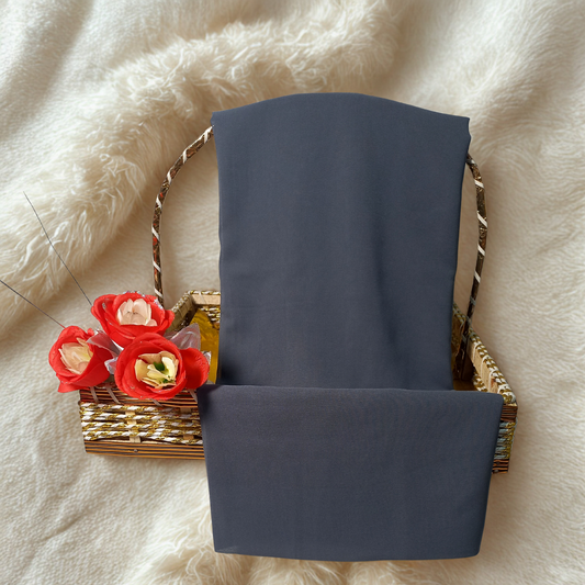 Slate Grey Imported China Chiffon Georgette Scarf