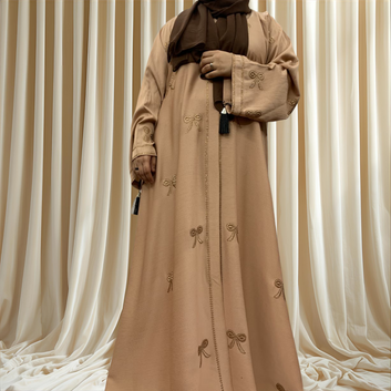 Bow Embroidery Abaya