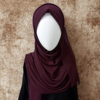 Burgundy Imported China Chiffon Georgette Scarf