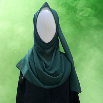 Deep Green Georgette Chiffon Scarf
