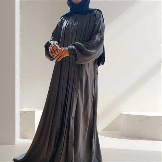 Side Button Gala Plates Abaya