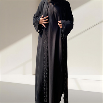 Double Pearls Gown Abaya
