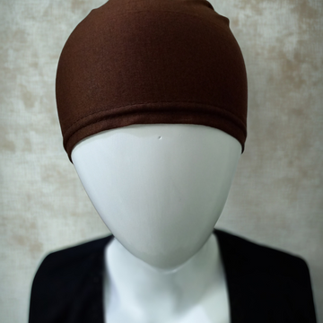Chocolate Brown Cotton Hijab Cap