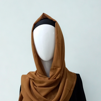 Caramel Brown China Chiffon Georgette Scarf