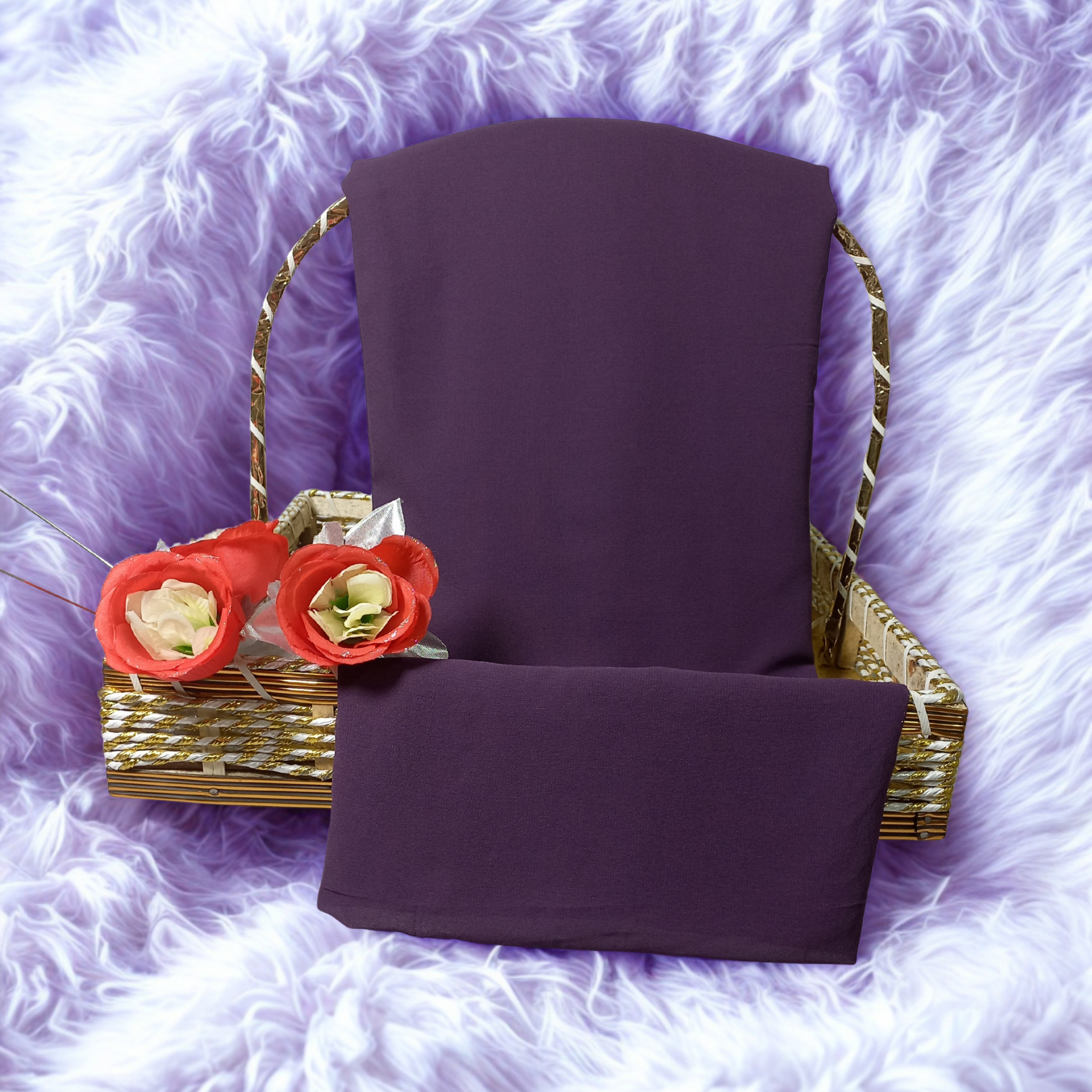 Deep Plum Imported China Chiffon Georgette Scarf