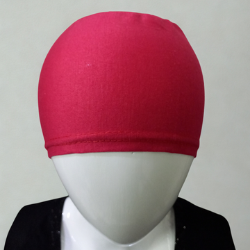 Red Cotton Hijab Cap