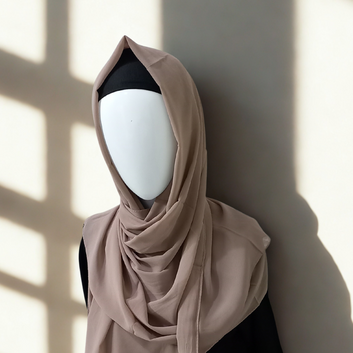 Dusty Taupe Chiffon Georgette Scarf