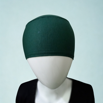 Deep Green Cotton Hijab Cap