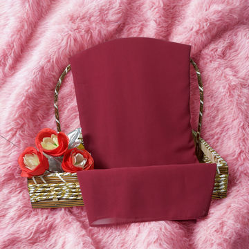 Pinkish-Red China Chiffon Georgette Scarf