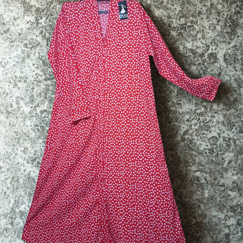 Red Printed Everyday Wear Muslim Abaya for Women