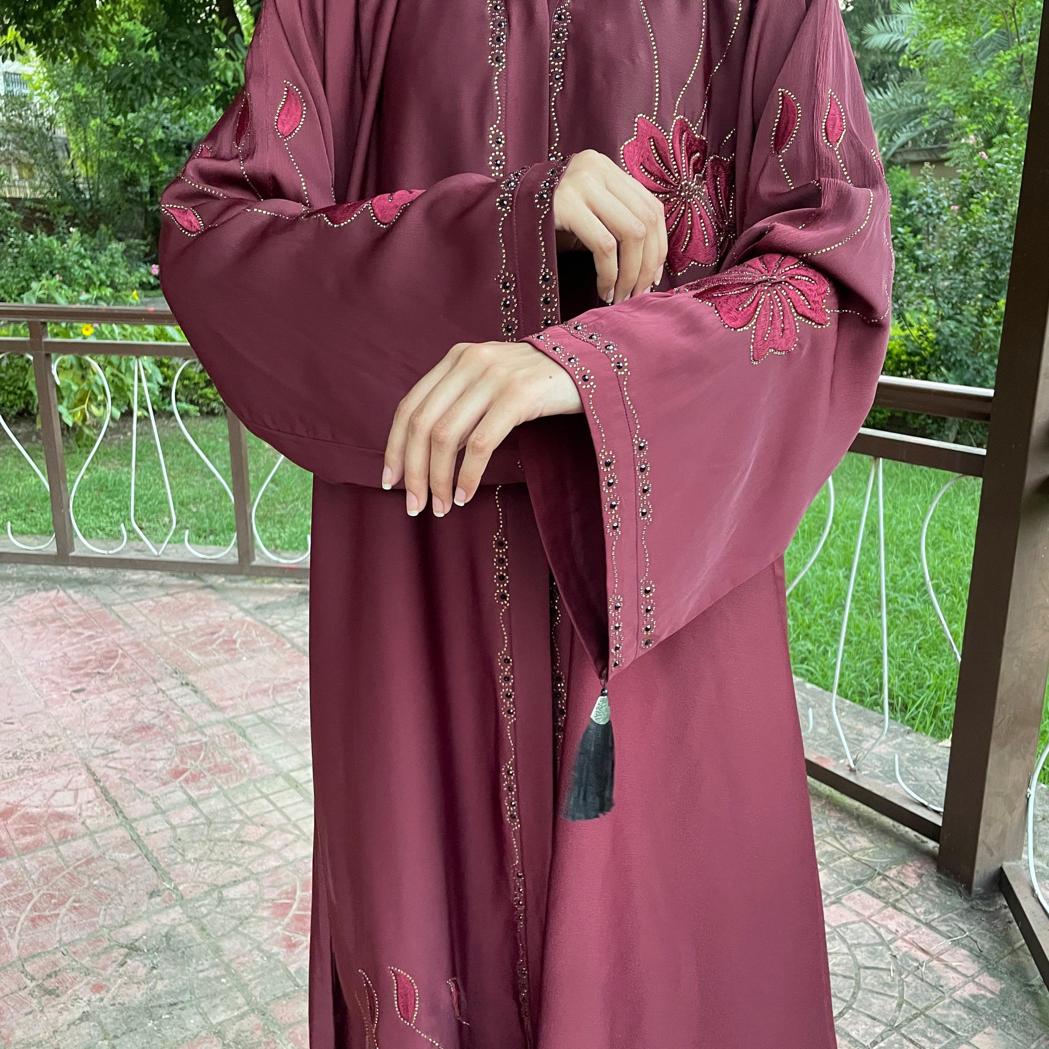 Flower Embroidery Abaya