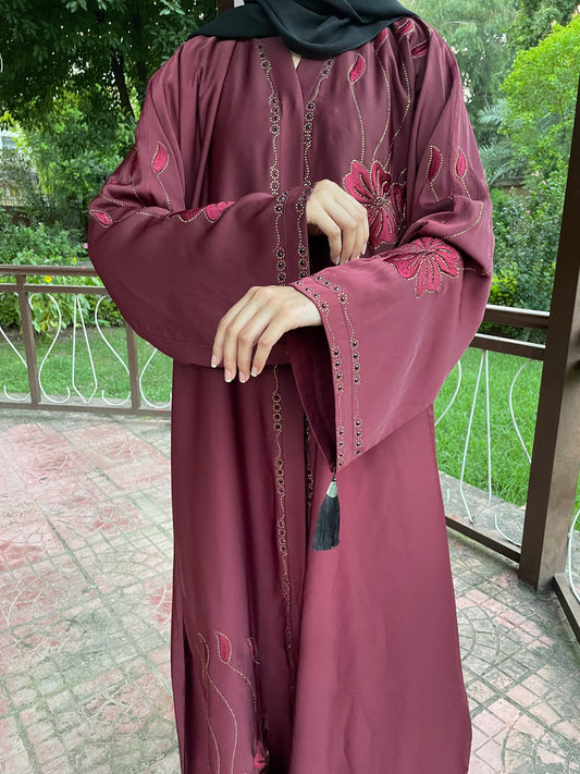Flower Embroidery Abaya