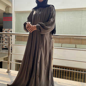Side Button Gala Plates Abaya