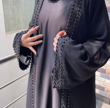 Double Pearls Gown Abaya