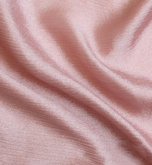 Crinkle Silk Hijab - pale pink