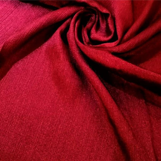 Crinkle Silk Hijab - Red
