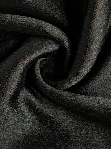 Crinkle Silk Hijab-Black