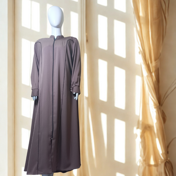 Elegant Front-Zip Modest Abaya