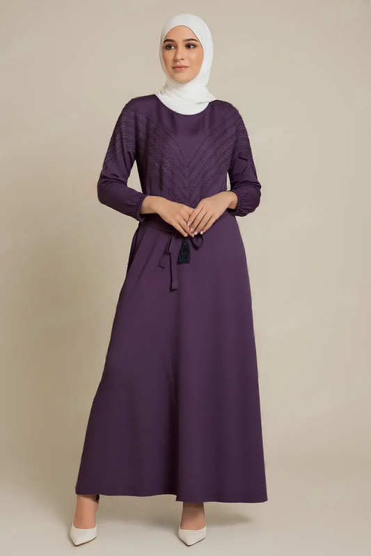 Maxi Abaya Gol Gala Plate Stone